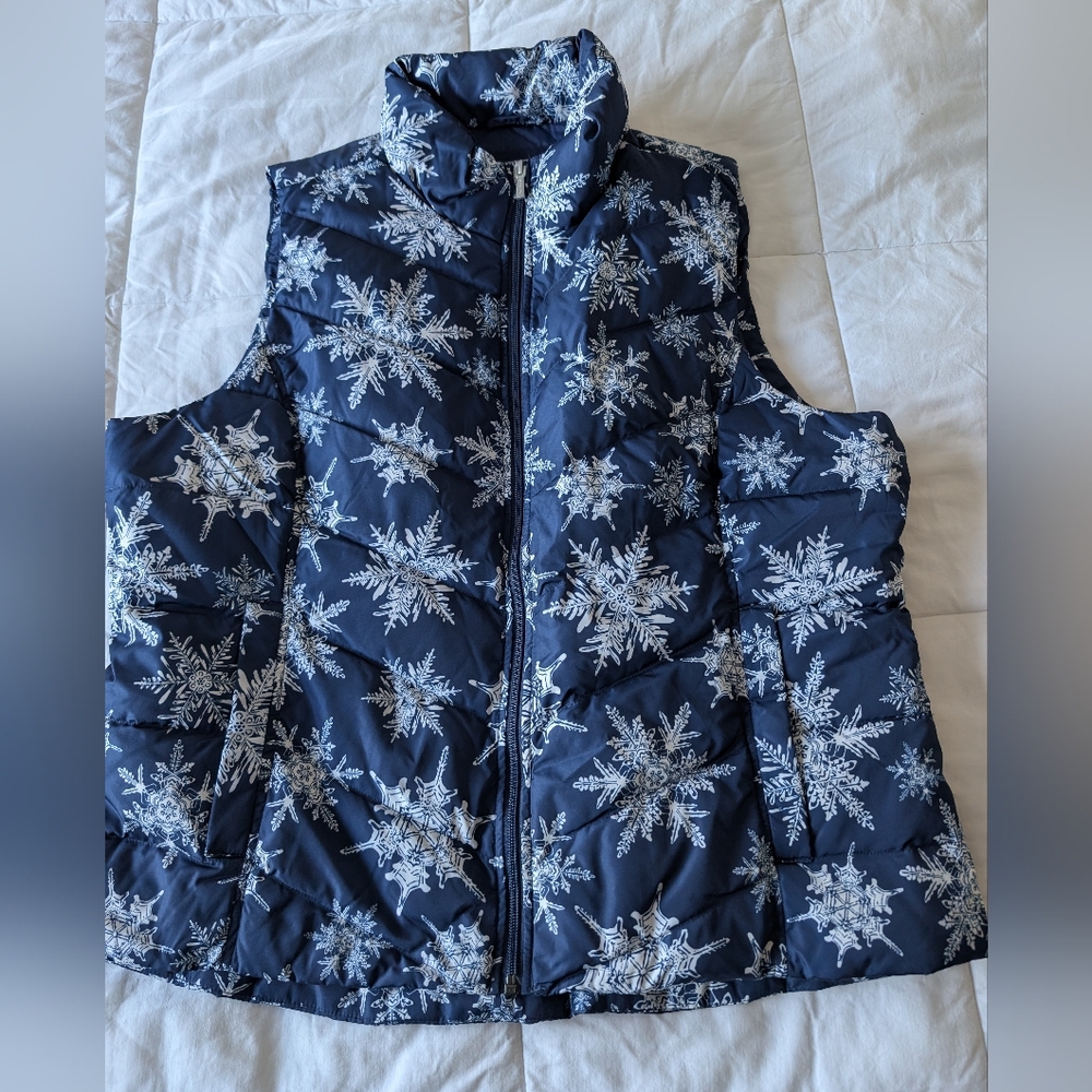 Lands'end Puffy Vest size XL Navy Blue